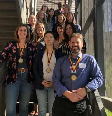 Group of students standing on staircase from ASU DNP 